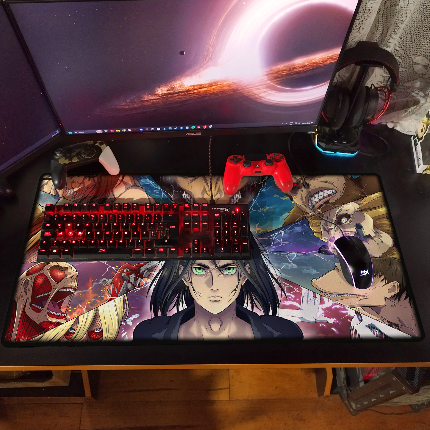 Mousepad Attack on Titan - 80x40 cm