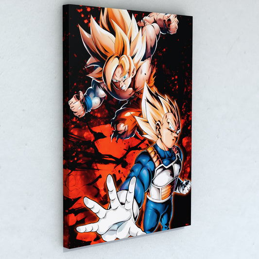 Cuadro DBZ- Goku & Vegeta SSJ 50 x 36 cm