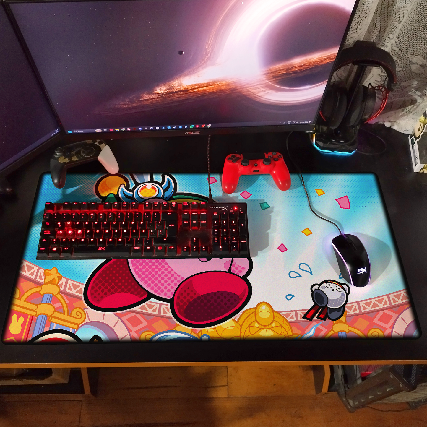 Mousepad Kirby - 80x40 cm