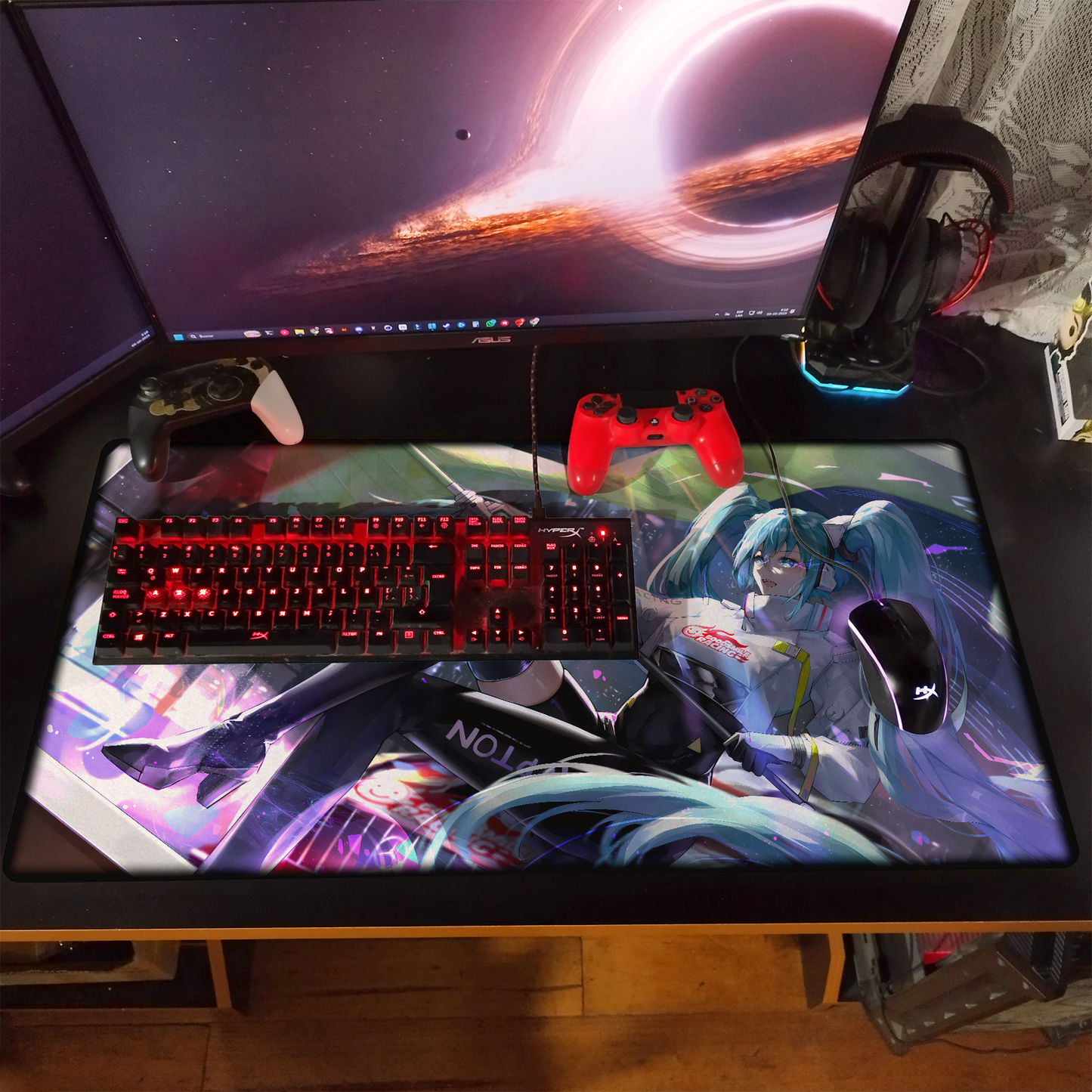 Mousepad Hatsune Miku - 80x40 cm