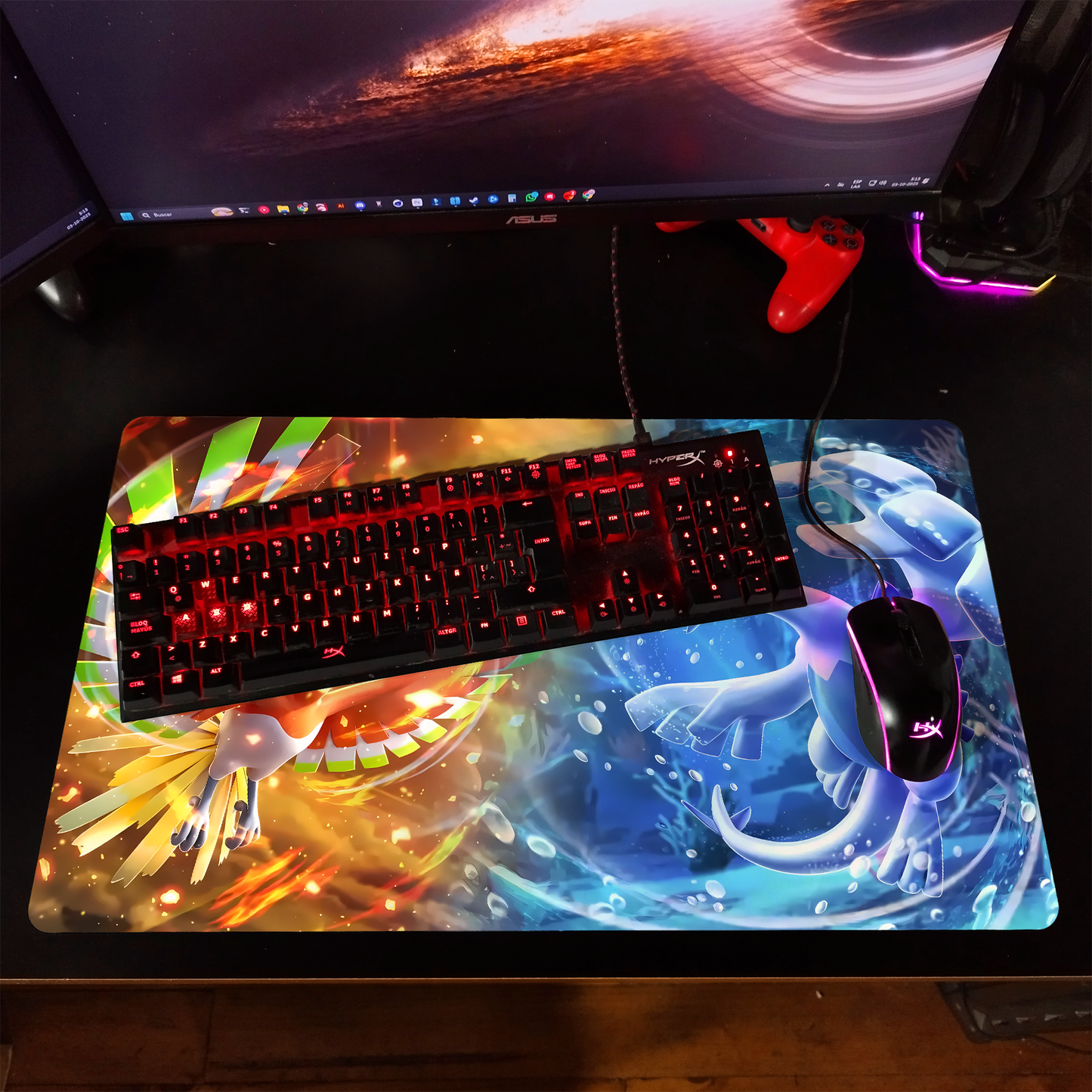 Mousepad/Gamepad Ho-Oh & Lugia 60 x 35 cm