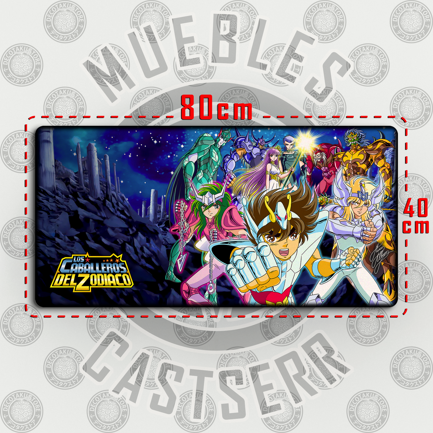 Mousepad Caballeros del Zodiaco V3 - 80x40 cm