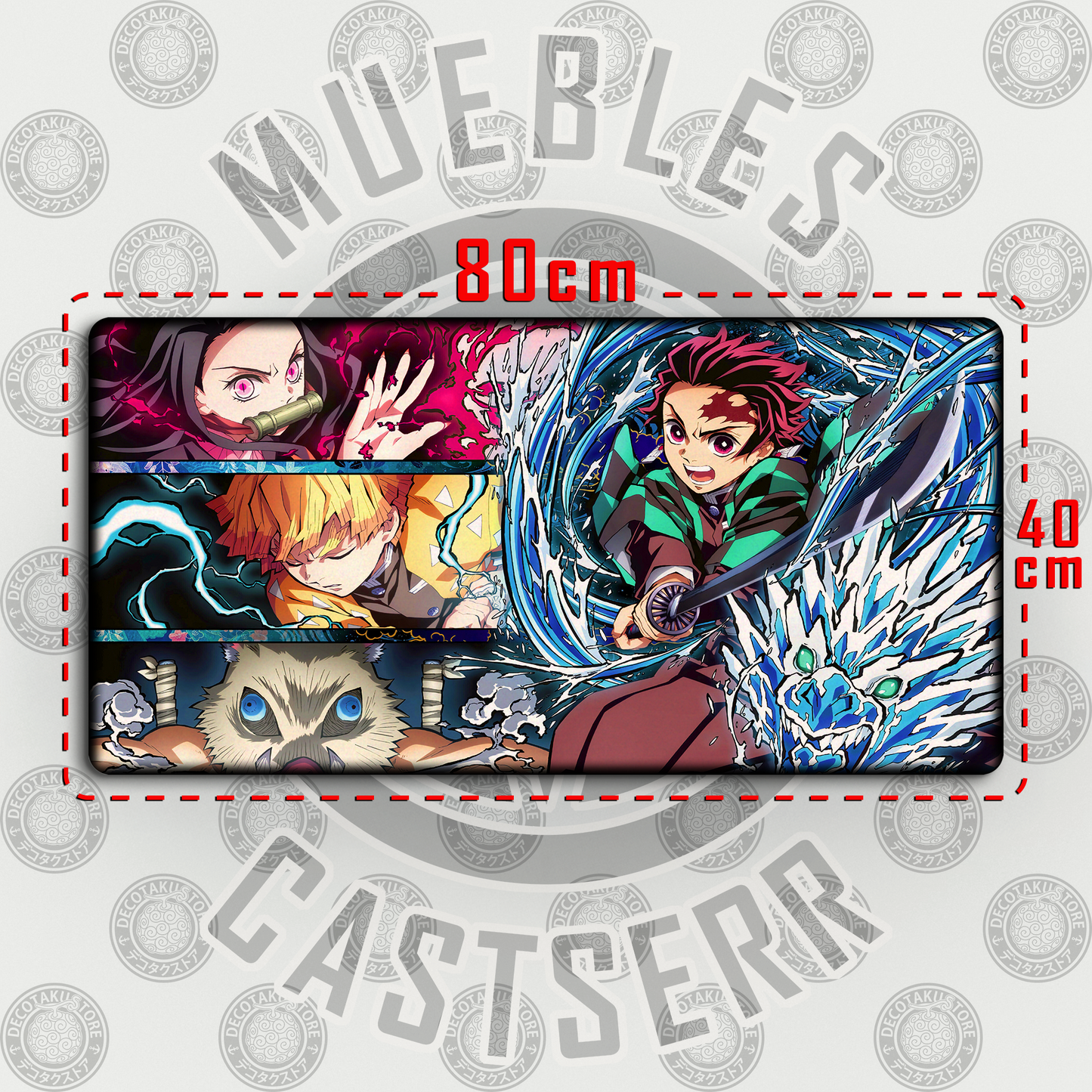 Mousepad Demon Slayer v2 - 80x40 cm