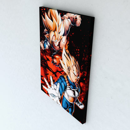 Cuadro DBZ- Goku & Vegeta SSJ 50 x 36 cm