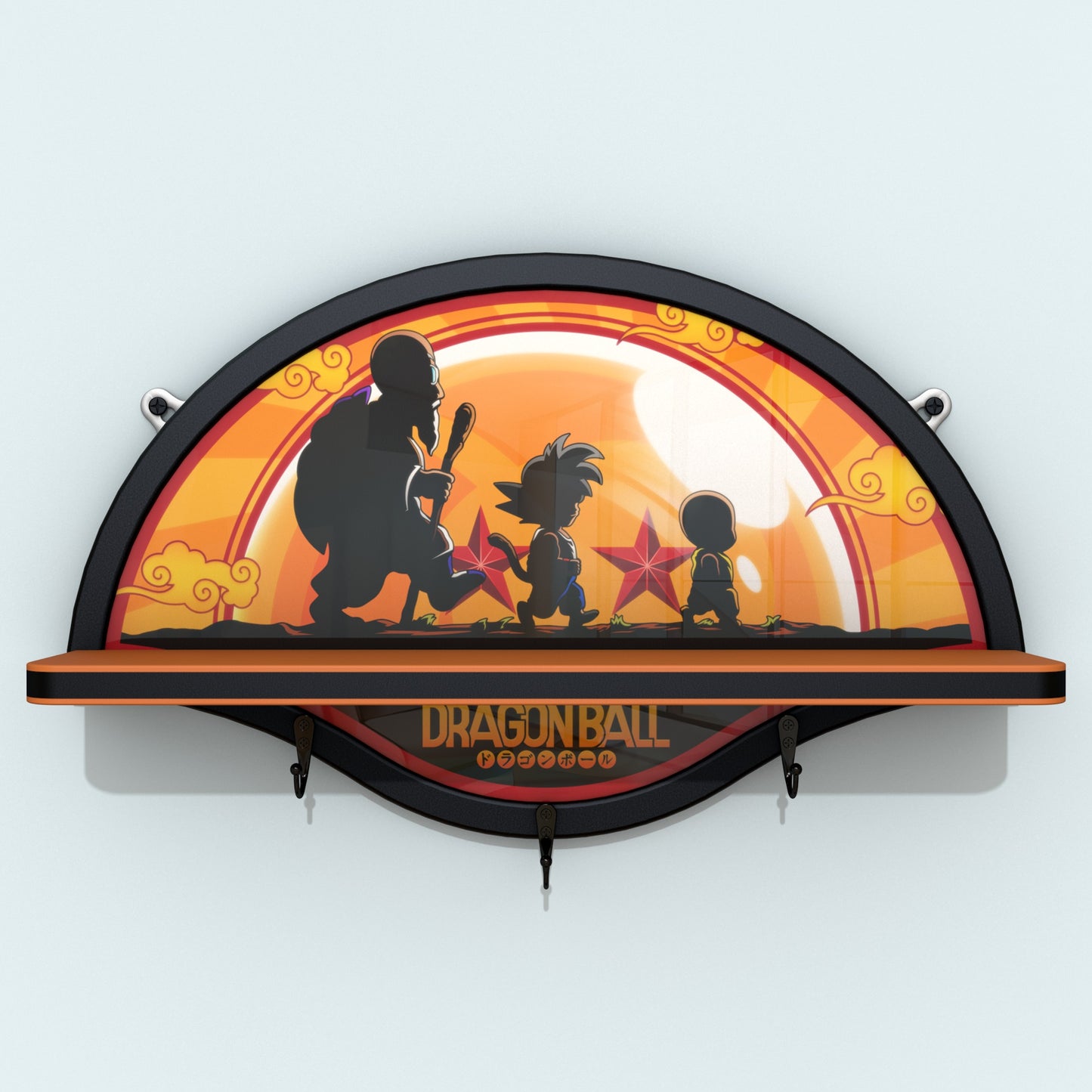 Repisa Lineal - Dragon Ball - Roshi Goku Krillin 51 cm