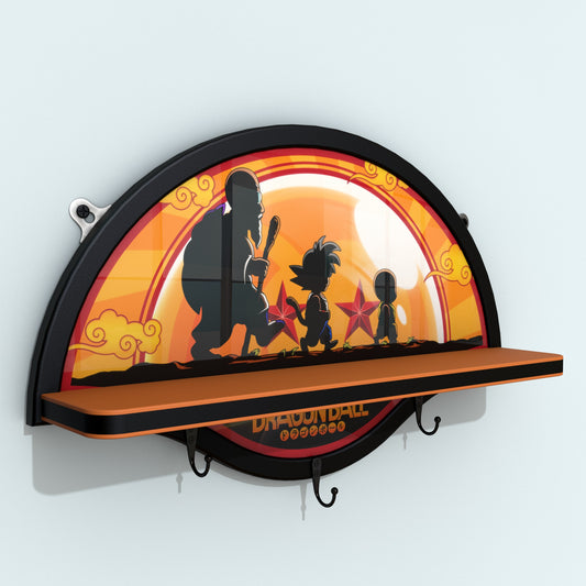 Repisa Lineal - Dragon Ball - Roshi Goku Krillin 51 cm