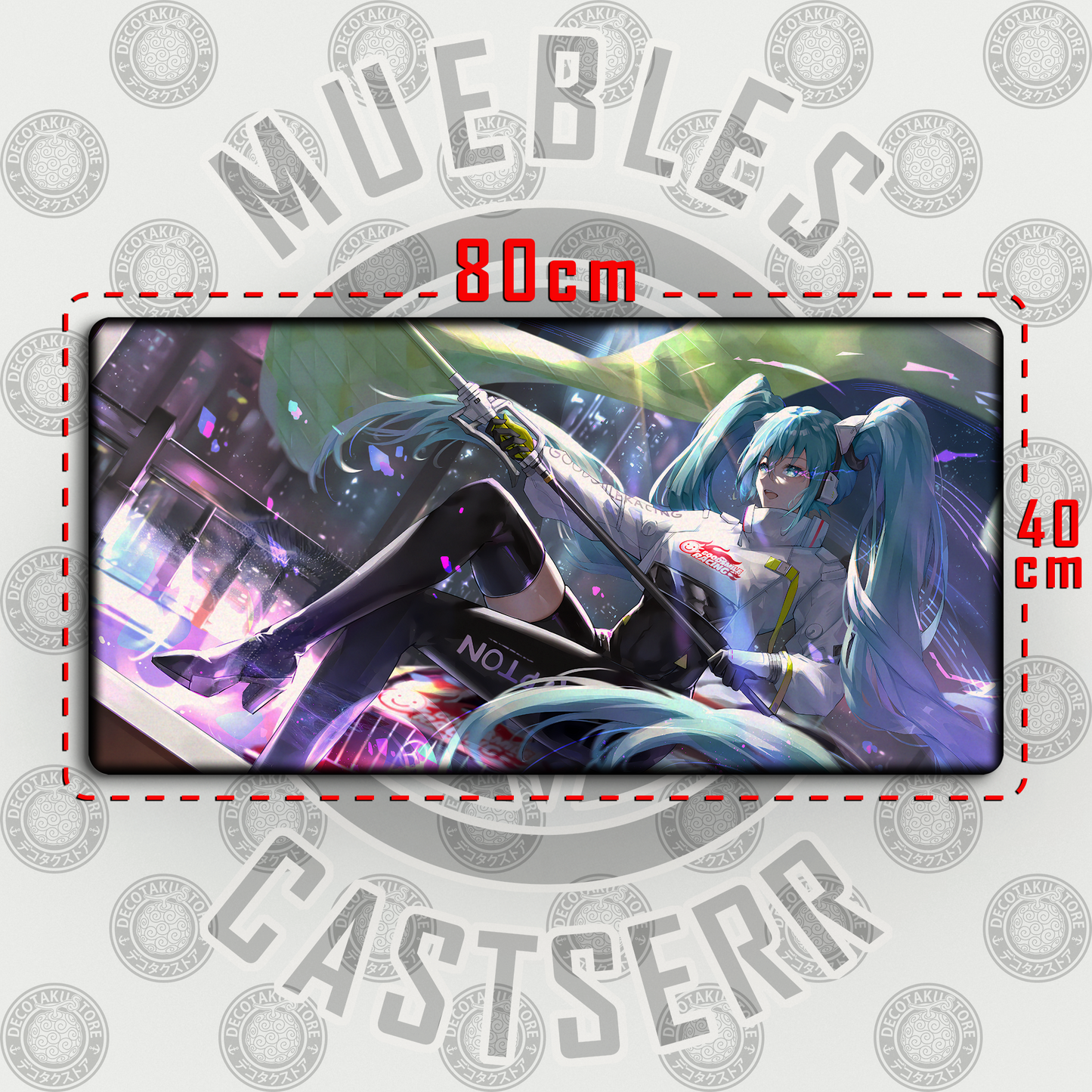 Mousepad Hatsune Miku - 80x40 cm