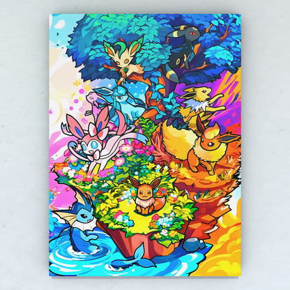 Cuadro Pokémon - Eevee Mix 1 50 x 36 cm (Copia)