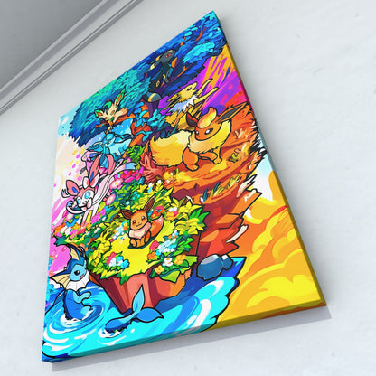 Cuadro Pokémon - Eevee Mix 1 50 x 36 cm (Copia)