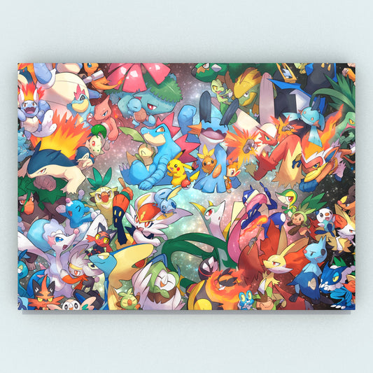 Cuadro Pokemon - Mix 1 36 x 50 cm