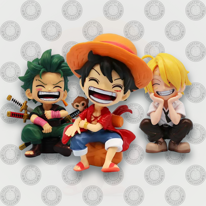 Set 3 Figuras One Piece (Sonrientes) 13 cm